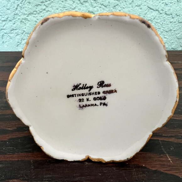 * MINT* Vintage Holley Ross Weeping 22K Gold Tea Set: Teapot, Creamer & Sugar - Picture 14 of 16